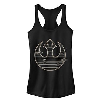 Juniors' Star Wars Rebel Ship Lines Logo Racerback Tank Top