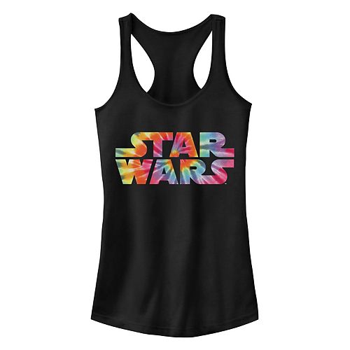 Juniors' Star Wars Tie Dye Logo Racerback Tank Top