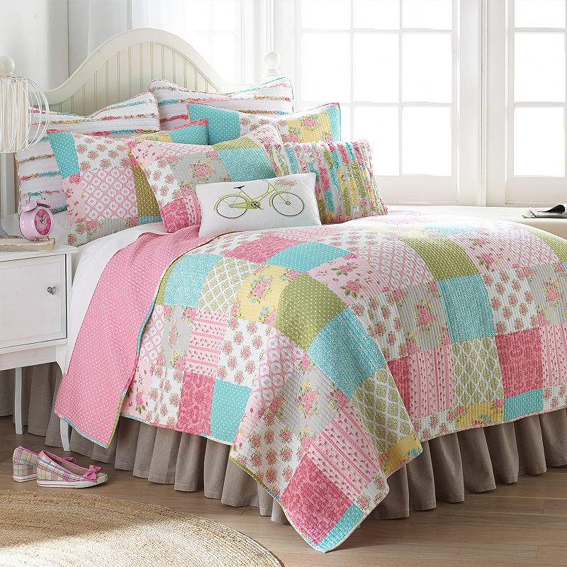 99116501 Levtex Home Vintage Rose Garden Quilt Set, White,  sku 99116501