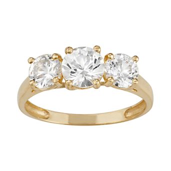 Designs by Gioelli 10k Gold 3-Stone Ring