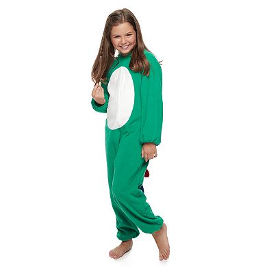 Kids 4-20 Jammies For Your Families Dino Family Microfleece One-Piece Pajamas