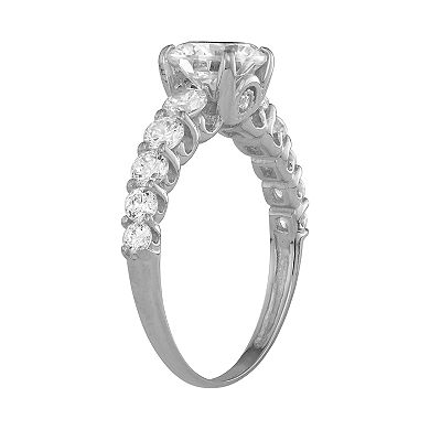 10k Gold Cubic Zirconia Engagement Ring