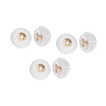 Jordan Blue 14k Gold & Silicone Replacement Earring Clutches - 3 Pair