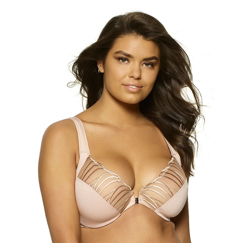 Felina Angie Underwire Front Close Minimizer Bra in Warm Nude at Nordstrom, Size 38Dd