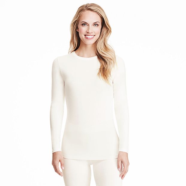 Cuddl duds women's softwear with stretch long sleeve crew neck clearance top