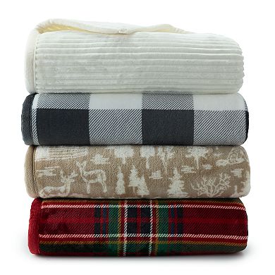 Cuddl Duds Plush Sherpa Throw