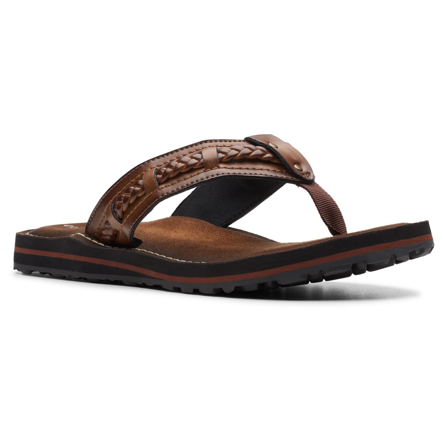 clark leather thong sandals