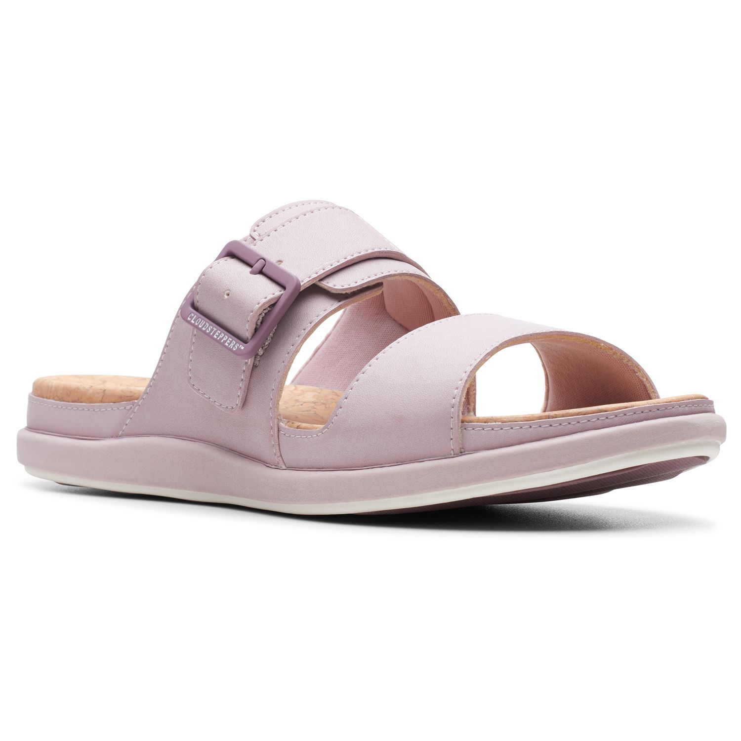 clarks women's cloudsteppers step june tide slide sandals