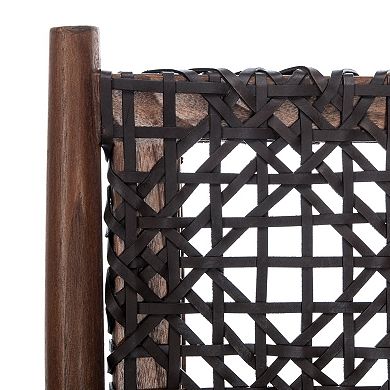 Safavieh Bandelier Leather Weave Accent Chair