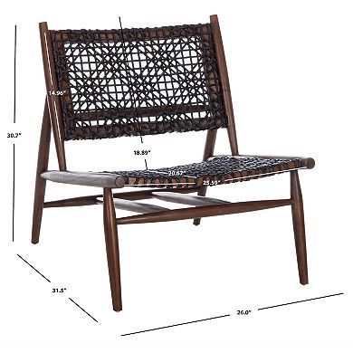 Safavieh Bandelier Leather Weave Accent Chair