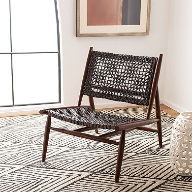 Safavieh Bandelier Leather Weave Accent Chair
