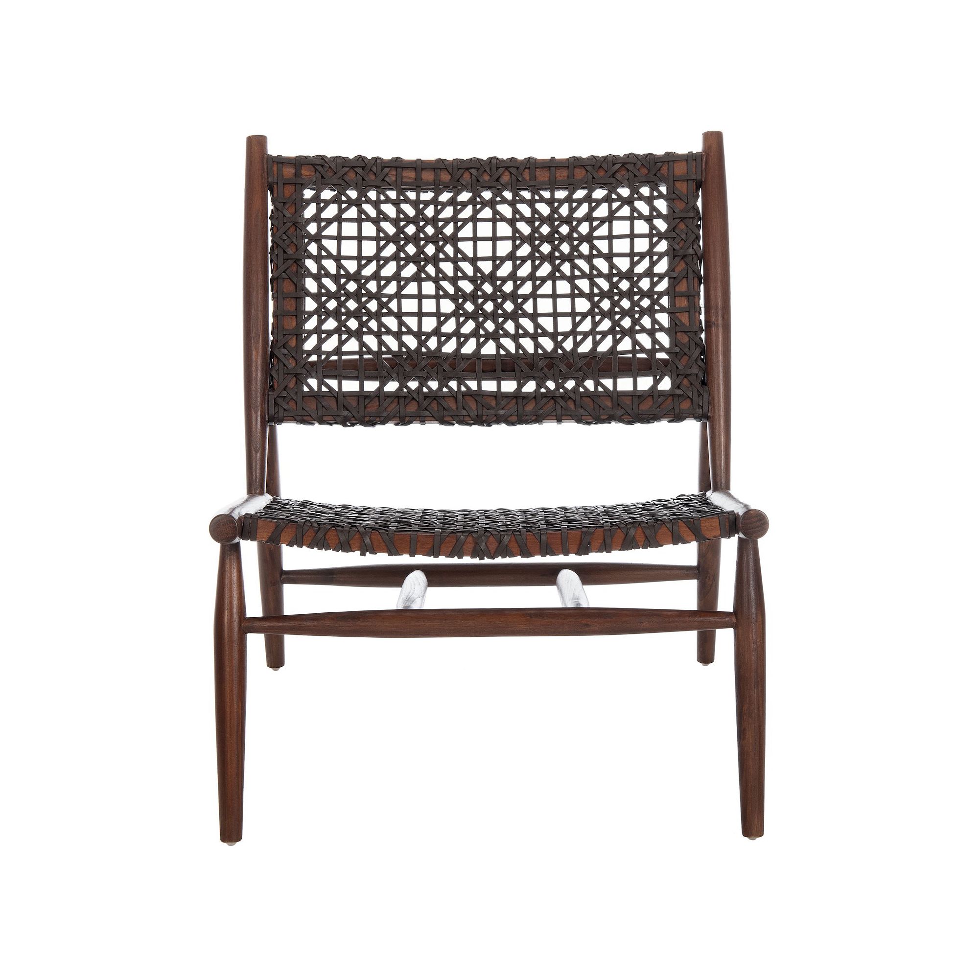 Safavieh Bandelier Leather Weave Accent Chair, Brown