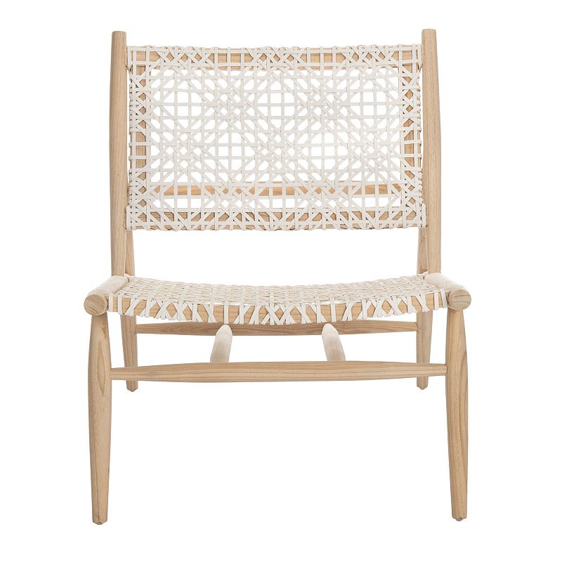 Bandelier Accent Chair Light Natural/White - Safavieh