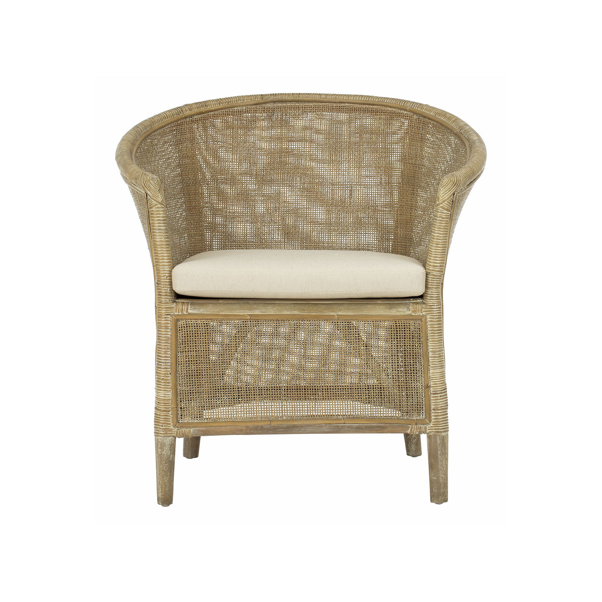 Safavieh Alexana Rattan Armchair, Gray White Wash