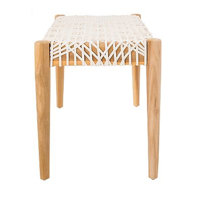 Safavieh Bandelier Leather Weave Bench