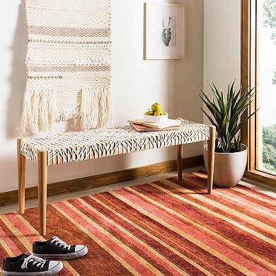 Safavieh Bandelier Leather Weave Bench