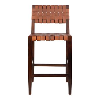 Safavieh Paxton Woven Leather Counter Stool