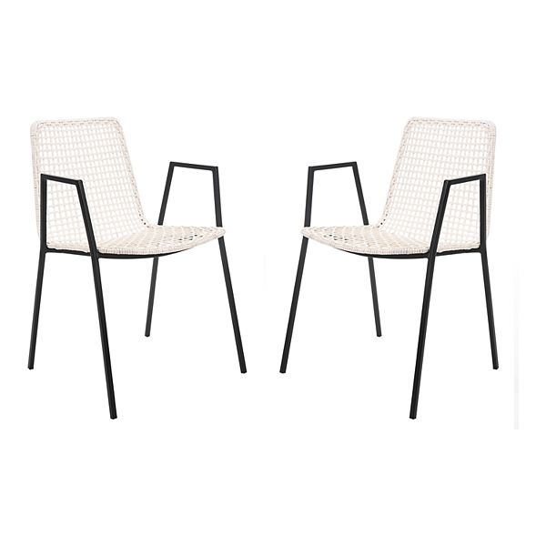 Safavieh Wynona Leather Woven Dining Chairs, Safavieh Leather Dining Chairs