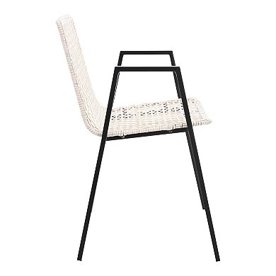 Safavieh Wynona Leather Woven Dining Chairs