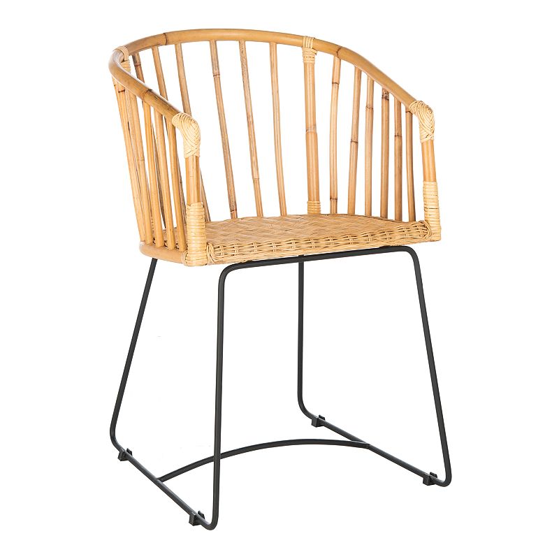 Safavieh Siena Rattan Barrel Dining Chair, Natural