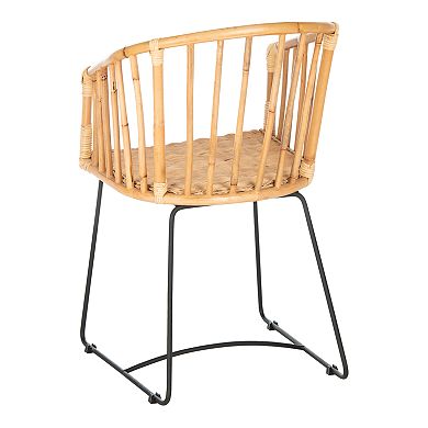 Safavieh Siena Rattan Barrel Dining Chair