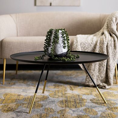 Safavieh Orson Coffee Table With Metal Gold Cap