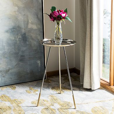 Safavieh Calix Tri-Leg Contemporary Glam Side Table