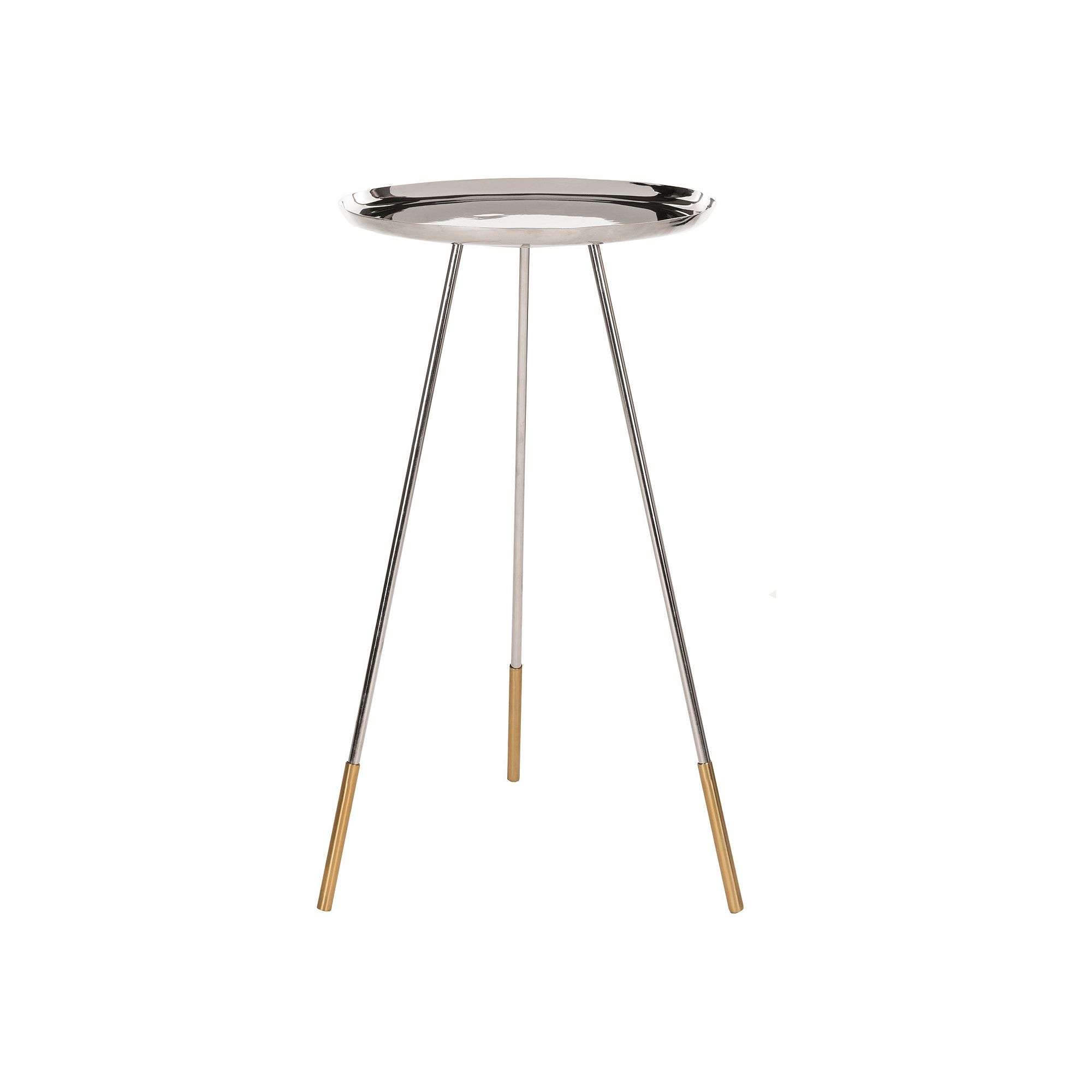 Safavieh Calix Tri-Leg Contemporary Glam Side Table, Gold