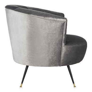 Safavieh Arlette Velvet Retro Mid-Century Accent Chair