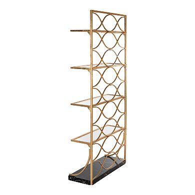 Safavieh Spano Glass 4-Tier Marble Base Etagere