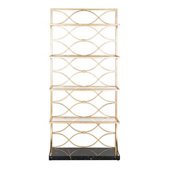 Safavieh Spano Glass 4 tier Marble Base Etagere