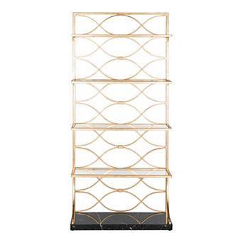 Safavieh Spano Glass 4 tier Marble Base Etagere