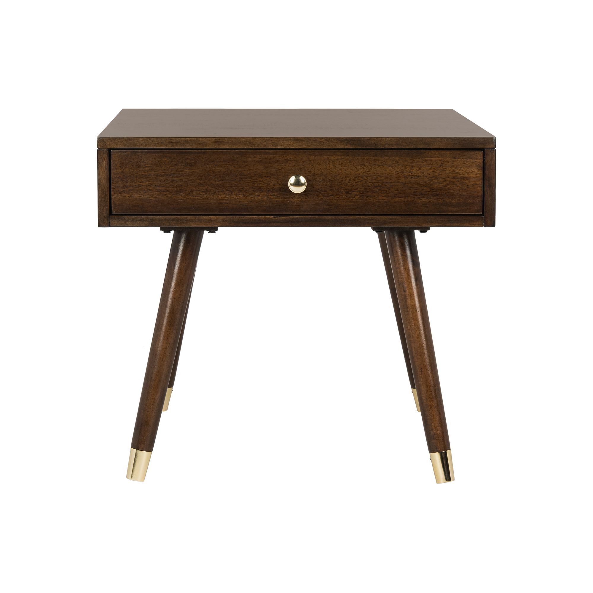 Safavieh Levinson Gold Cap End Table, Brown