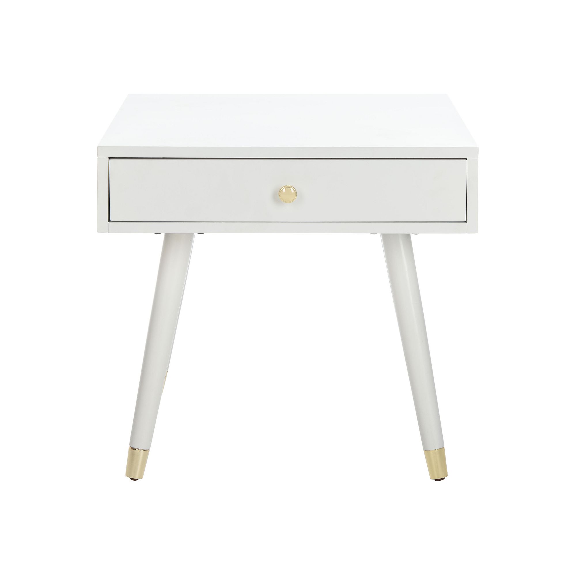Safavieh Levinson Gold Cap End Table, White