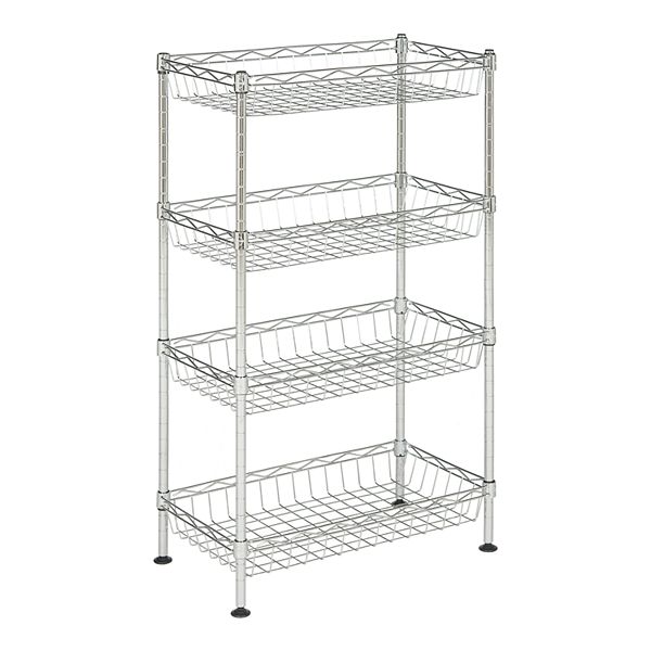 Safavieh Gaston 4-Tier Chrome Wire Mini Rack