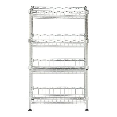 Safavieh Gaston 4-Tier Chrome Wire Mini Rack