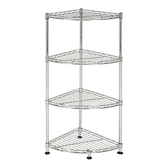 Safavieh Damaris 4 tier Chrome Wire Corner Rack