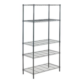 Safavieh Cesar 5 tier Chrome Wire Adjustable Rack