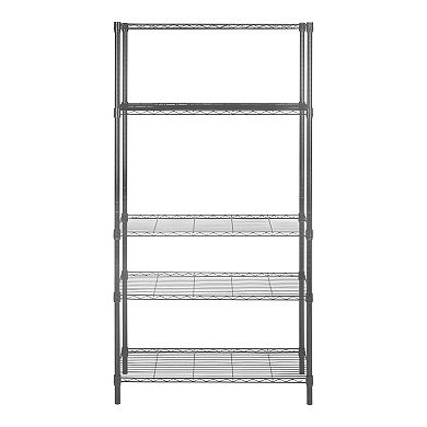 Safavieh Cesar 5-Tier Chrome Wire Adjustable Rack