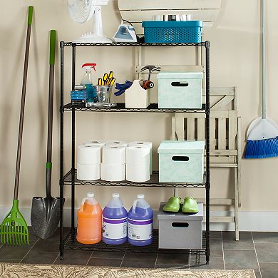 Safavieh Delta 4-Tier Chrome Wire Shelf