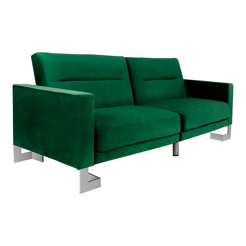 Safavieh Tribeca Green Foldable Sofa Bed, Dark Green