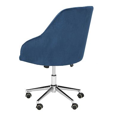 Safavieh Adrienne Linen Chrome Leg Swivel Office Chair