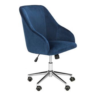 Safavieh Adrienne Linen Chrome Leg Swivel Office Chair