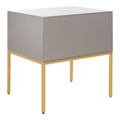 Safavieh Sanford Walnut 2-Drawer Side Table