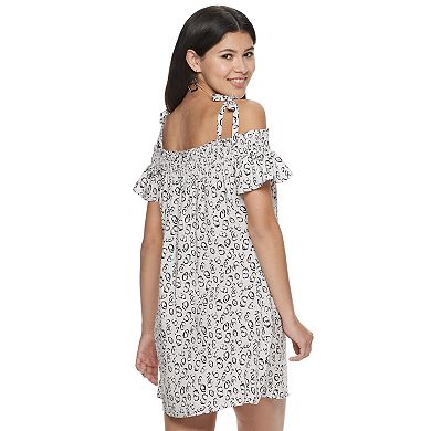 Junior's Candie's® Embroidered Marilyn Dress