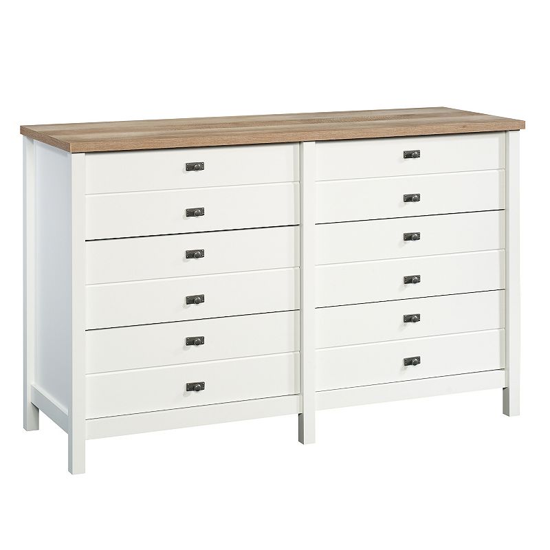 Sauder Cottage Road 6-Drawer Dresser, White