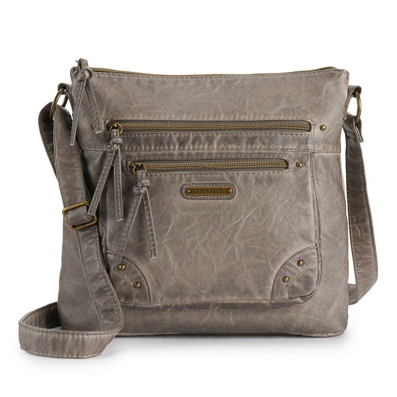 Women's Stone & Co. Smokey Mountain Bucket Crossbody Bag, Gray