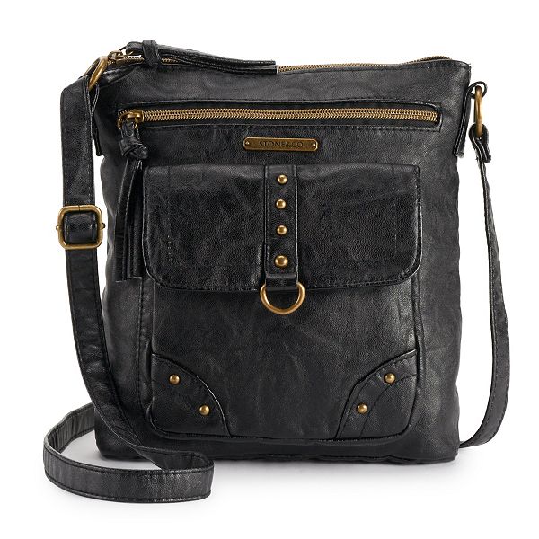 Stone & Co. Smokey Mountain Studded Crossbody Bag - Black