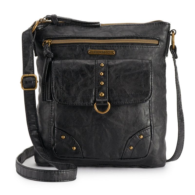 Stone & Co. Smokey Mountain Studded Crossbody Bag, Black