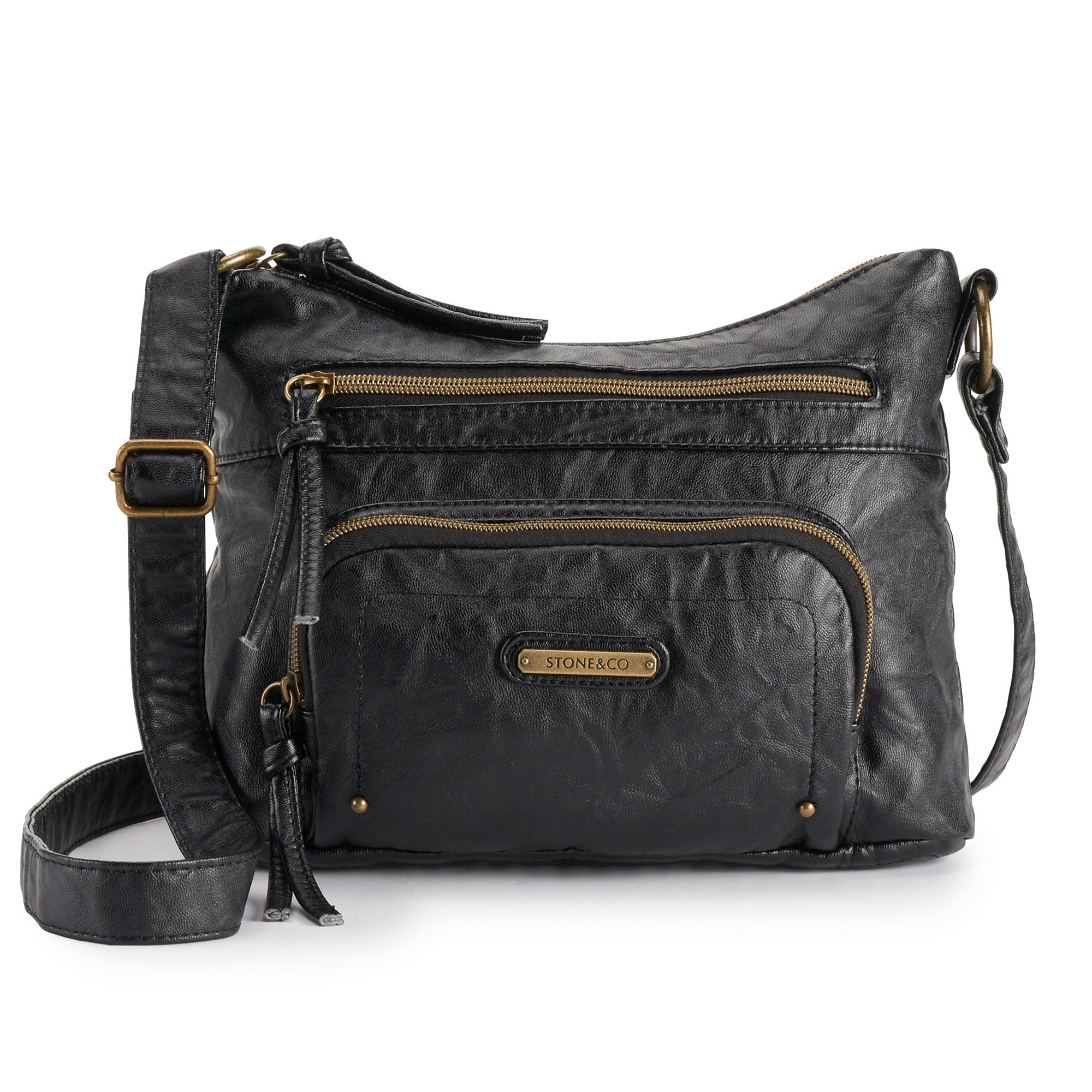 Stone & Co. Smokey Mountain Crossbody Hobo Bag, Black